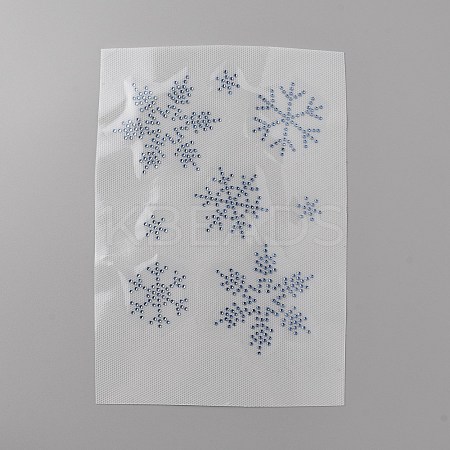 Snowflake Pattern Hotfix Rhinestones DIY-WH0430-205A-1