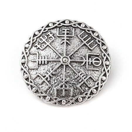 Tibetan Style Alloy Brooches JEWB-O016-02AS-1