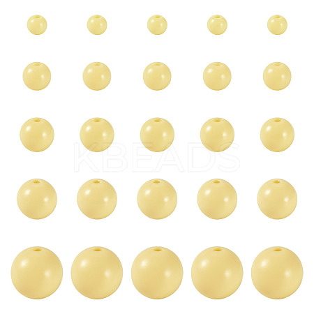 100Pcs 5 Styles Opaque Acrylic Beads MACR-TADJ0001-12D-1