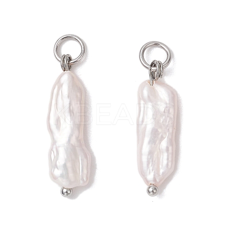 3Pcs 3 Colors Natural Keshi Pearl Pendants PALLOY-JF04239-02-1