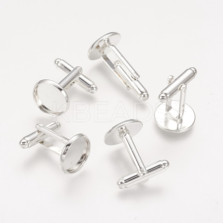 Rack Plating Brass Cufflinks X-KK-G217-S-1