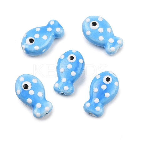 Handmade Porcelain Beads X-PORC-B009-03I-1