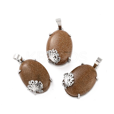 Synthetic Goldstone Pendants G-C235-03K-RS-1