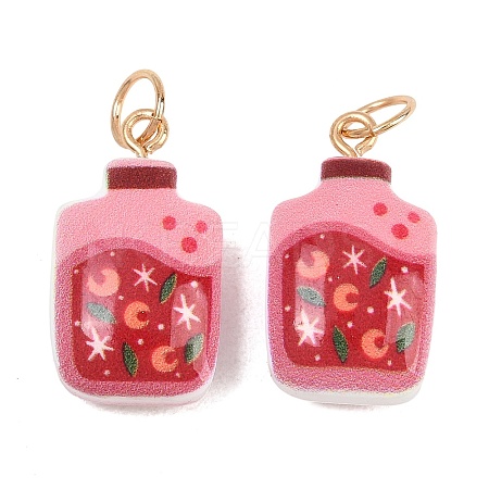 Printed Opaque Acrylic Pendants SACR-P036-01I-G-1