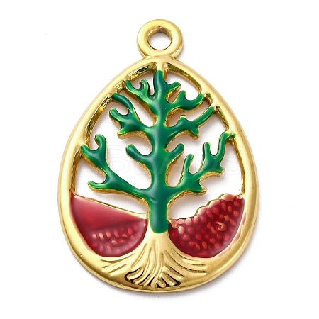 304 Stainless Steel Enamel Pendants STAS-S163-34G-02-1