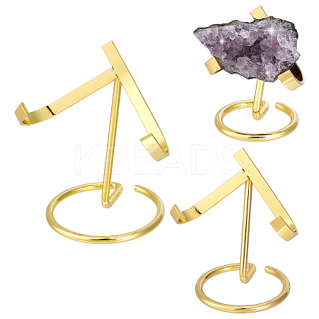 3Pcs 3 Styles Iron Crystal Mineral Display Holder ODIS-PH0002-06-1