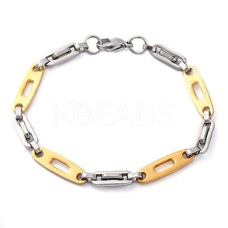 201 Stainless Steel Link Chain Bracelets BJEW-B078-114GP-1-1
