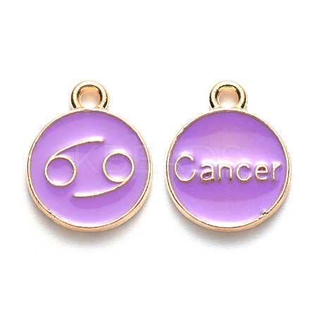 Alloy Enamel Pendants X-ENAM-S124-01A-01D-1