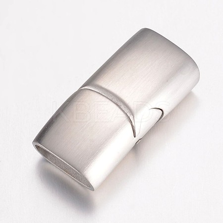Tarnish Resistant 304 Stainless Steel Magnetic Clasps with Glue-in Ends X-STAS-G071-39P-1