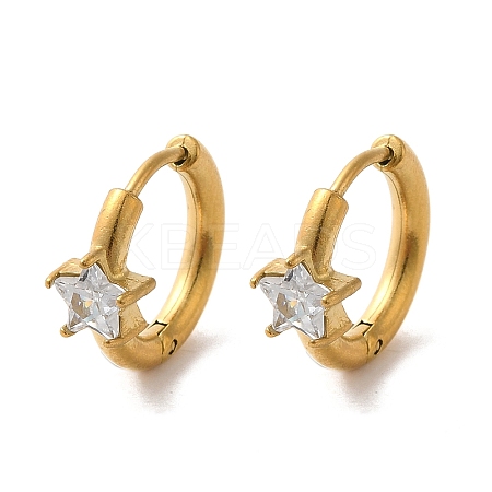 Golden 304 Stainless Steel Hoop Earrings LS-EJEW-K271-01C-G-1