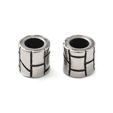 304 Stainless Steel European Beads STAS-V008-44AS-1