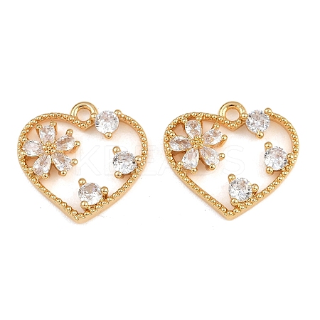 Brass Micro Pave Cubic Zirconia Pendants KK-F910-12G-1