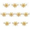 10Pcs 430 Stainless Steel Small Flower Connector Charms JX237B-1