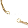 2Pcs 2 Colors 304 Stainless Steel Singapore Chain Bracelet Making AJEW-JB01332-5
