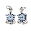 Brass Micro Pave Cubic Zirconia Charms KK-U056-44P-1