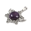Natural Amethyst Pendants G-I366-02P-19-2