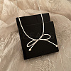Resin Pearl Beaed Bowknot Pendant Necklaces for Women NJEW-K386-02B-P-1