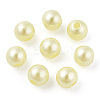 Spray Painted ABS Plastic Imitation Pearl Beads OACR-T015-05A-20-3