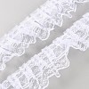Polyester Pleated Lace Trim OCOR-WH0082-261C-1