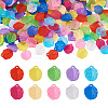 500Pcs 10 Colors Transparent Frosted Acrylic Pendants MACR-YS0001-03-2