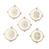 PVD Vacuum Plating 201 Stainless Steel Enamel Pendants STAS-J401-VC980-4