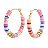Heishi Beaded Hoop Earrings EJEW-JE04081-2