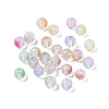 Transparent Baking Painted Glass Beads X-GLAA-P029-06-1