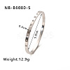 304 Stainless Steel Pave Cubic Zirconia Bangles FS-WG09E60-18-1