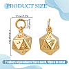10Pcs 2 Colors Brass Charms KK-DR0001-42-2
