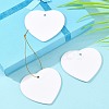 White Porcelain Blank Big Pendants PORC-PW0001-101B-5