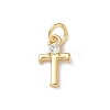 Brass Pave Clear Cubic Zirconia Charms KK-A273-01G-T-1