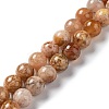Natural Flower Agate Beads Strands G-B044-A01-02-2