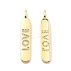 Brass Micro Pave Clear Cubic Zirconia Pendants KK-G416-08G-2