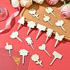 60Pcs 12 Styles Wood Pieces WOOD-CJ0002-05-5