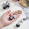 4Pcs 2 Styles Plastic & Alloy Enamel Pendant Decorations HJEW-ME00024-3