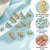 12Pcs 3 Styles Rack Plating Brass Pave Clear Cubic Zirconia Spacer Bars KK-GO0002-11-5