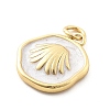 Ocean Theme Brass Enamel Pendants KK-Q029-01C-G-3