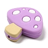 Mushroom Food Grade Eco-Friendly Silicone Focal Beads SIL-Z005-01A-2