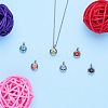 Trendy Original Color 304 Stainless Steel Grade A Rhinestone Charm Pendants RB-PH0008-04-6