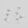 304 Stainless Steel and Plastic Clip-on Earring Findings X-STAS-P208-01P-1