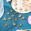 16Pcs 8 Style Brass Micro Pave Cubic Zirconia Charms KK-TA0002-16-6
