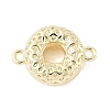 Brass Textured Connector Charms KK-M326-12G-1