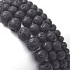4Pcs 4 Style Column & Round & Flat Round Alloy & Natural Lava Rock & Synthetic Hematite Beaded Stretch Bracelets Set for Women BJEW-JB09366-5