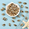 80Pcs Electroplated Natural Cowrie Shell Beads BSHE-LT0001-06G-4