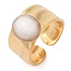 Oval Natural White Jade Finger Rings RJEW-Z057-12G-07-1
