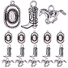 90Pcs 3 Style Tibetan Style Alloy Pendants FIND-SC0005-88AS-1
