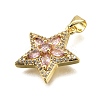 Brass Micro Pave Cubic Zirconia Pendants KK-K401-04B-G-2