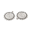 Tarnish Resistant 304 Stainless Steel Pendant Rhinestone Settings LS-STAS-B032-35P-2