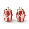 Brass Enamel Pendants KK-A176-03G-04-1