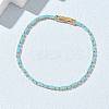 Synthetic Turquoise Tennis Bracelets KK-CBA964F-01G-03-2